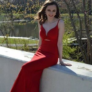 La Femme - Red Prom Dress, Size 2